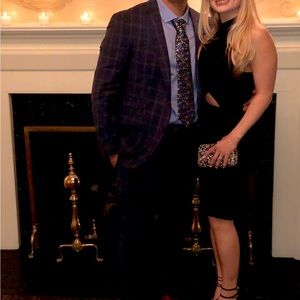 House of CB Black Cut Out Halter Top Dress